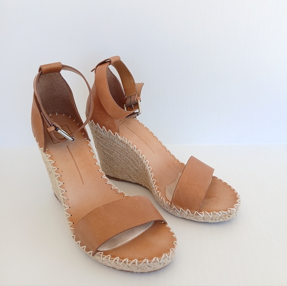 Dolce Vita Noor Espadrille Wedge Leather Sandals - Picture 8 of 11